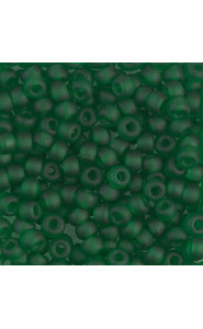 Miyuki rocailles Perlen 6/0 - Matted transparent green 6-146F